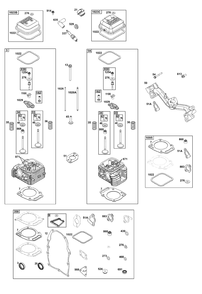 Cylinder Head Group Diagram and Parts List for 305447-0612-B5 200000 - 399999 Briggs and Stratton Engine